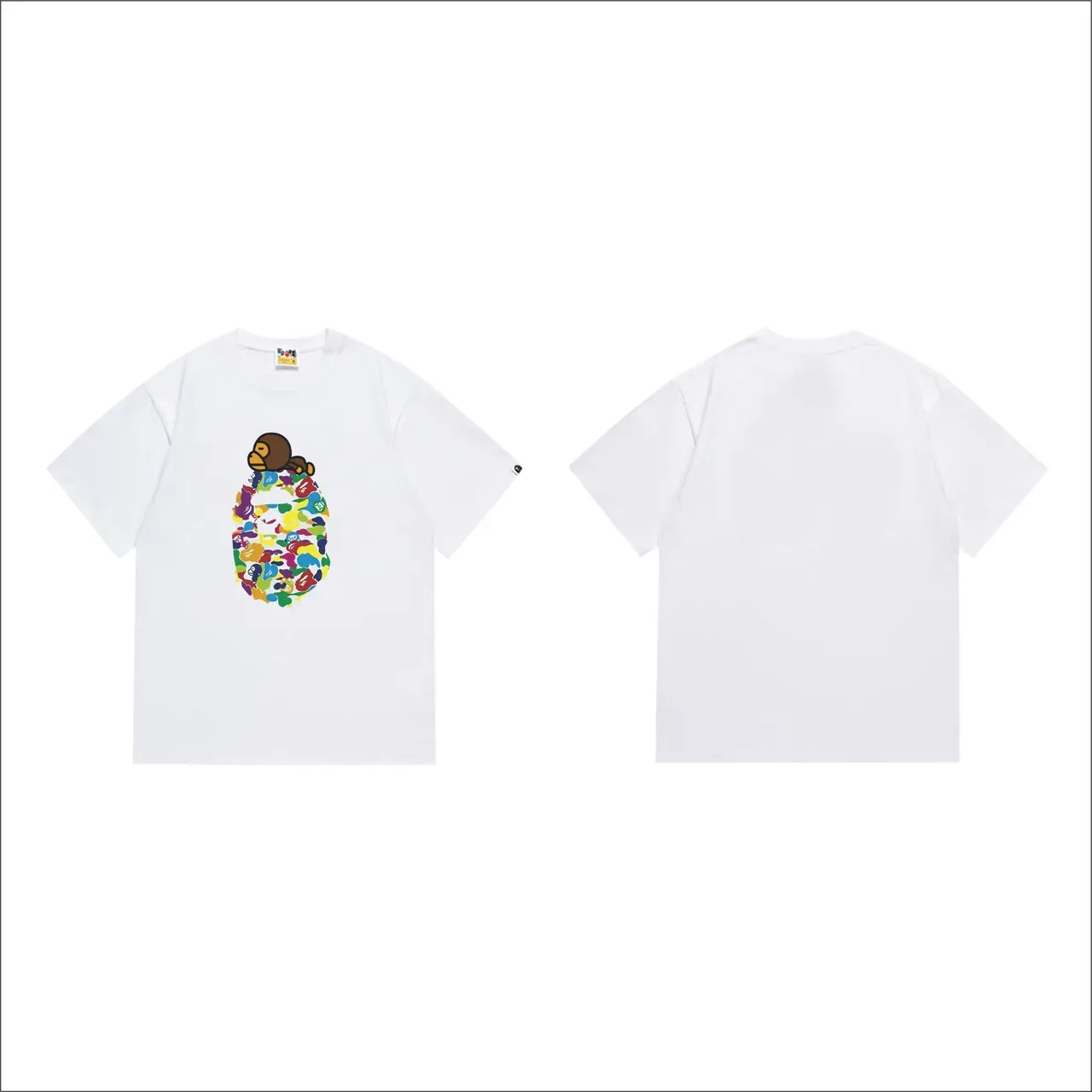 Camiseta gráfica A Bathing Ape ABC Camo cabeza de mono 6