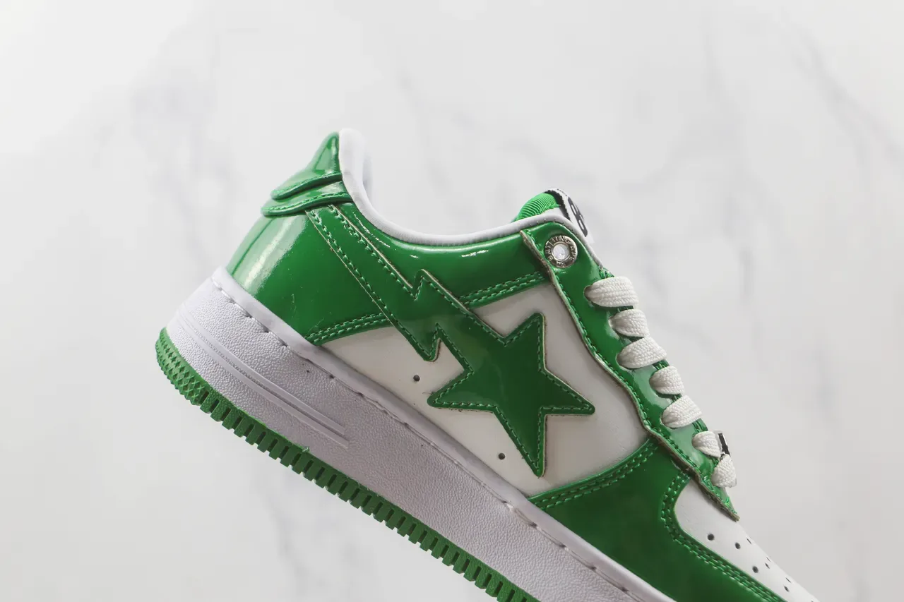 A Bathing Ape BAPE STA Zapatillas lifestyle verde brillante y blanco 5