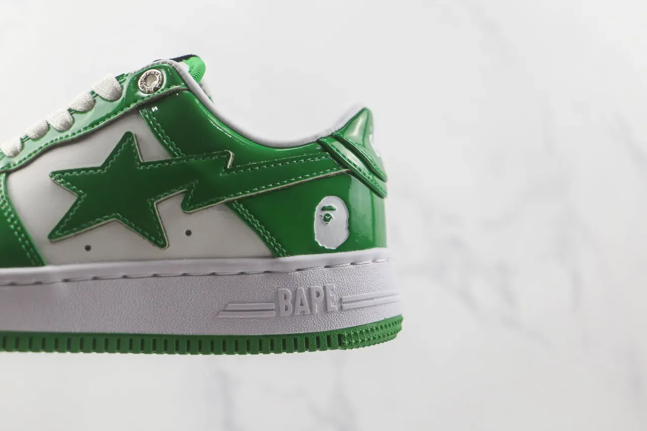 A Bathing Ape BAPE STA Zapatillas lifestyle verde brillante y blanco 7