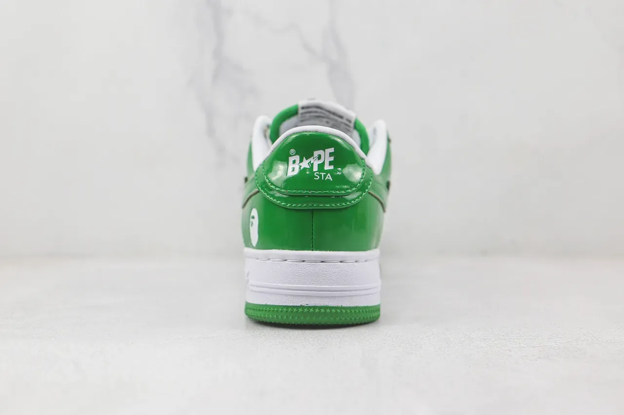 A Bathing Ape BAPE STA Zapatillas lifestyle verde brillante y blanco 9