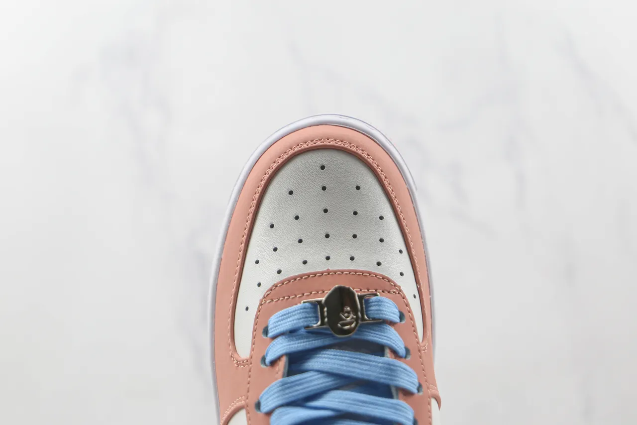 A Bathing Ape BAPE STA গোলাপি সাদা নীল জীবনশৈলী স্নিকার্স 6