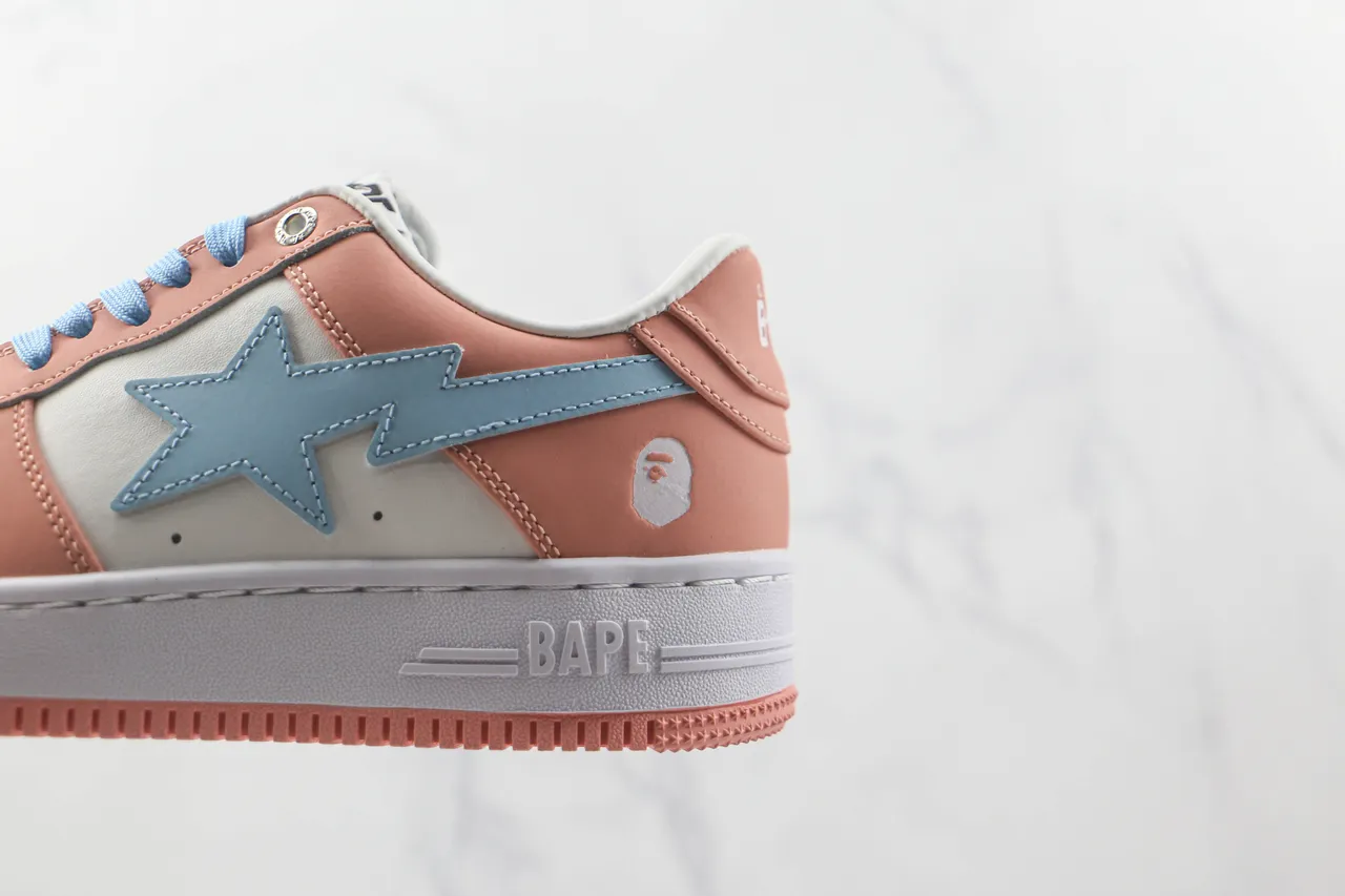 A Bathing Ape BAPE STA গোলাপি সাদা নীল জীবনশৈলী স্নিকার্স 7