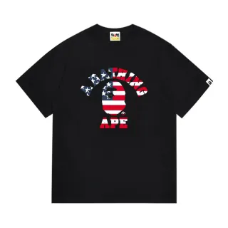 A Bathing Ape Flag Ape Head Graphic T-Shirt