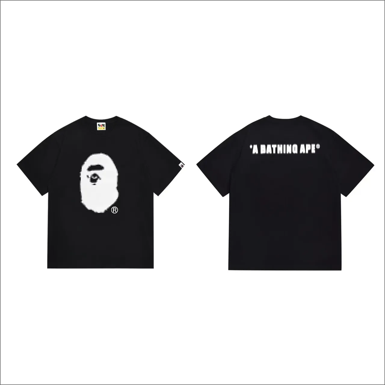 A Bathing Ape Pixelated Ape Head Black T-Shirt 4