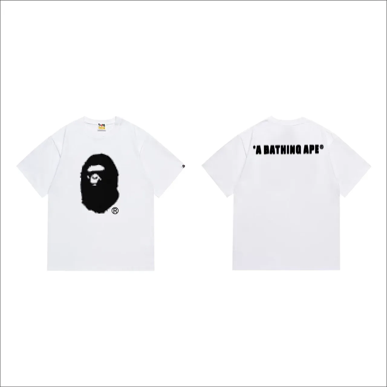 A Bathing Ape Pixelated Ape Head Black T-Shirt 7