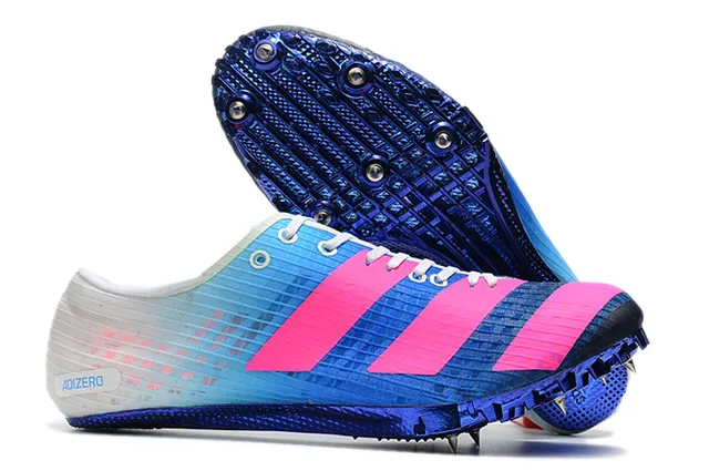 Adidas Adizero Sprint Spike Chaussures de course Noir et rose 2