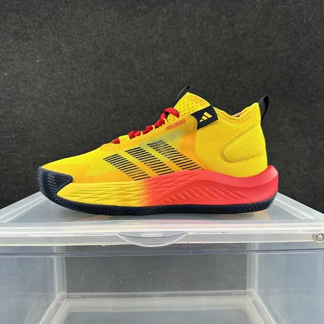 Adidas ADIZERO Yellow Red Black Basketball Shoes 2