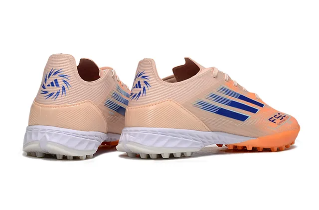 Adidas Beige Orange Low-Cut Synthetic Upper Conical Studs Turf Soccer Shoes 5