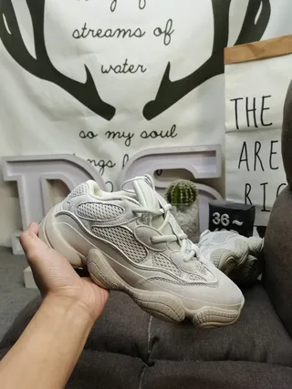 Adidas Beige Sole Layered Mesh And Suede Chunky Sneakers 5