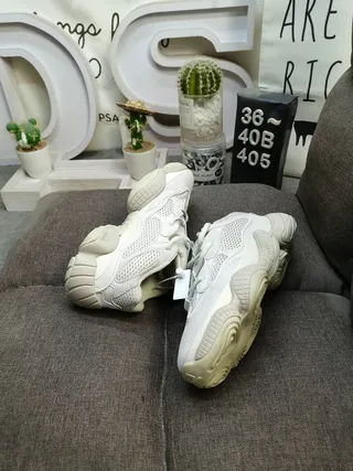 Adidas Beige Sole Layered Mesh And Suede Chunky Sneakers 6
