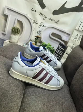 Adidas Black Blue Shell-Toe Three-Stripe Side Panel Lifestyle Sneakers 9