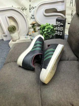 Adidas Black Blue Shell-Toe Three-Stripe Side Panel Lifestyle Sneakers 16
