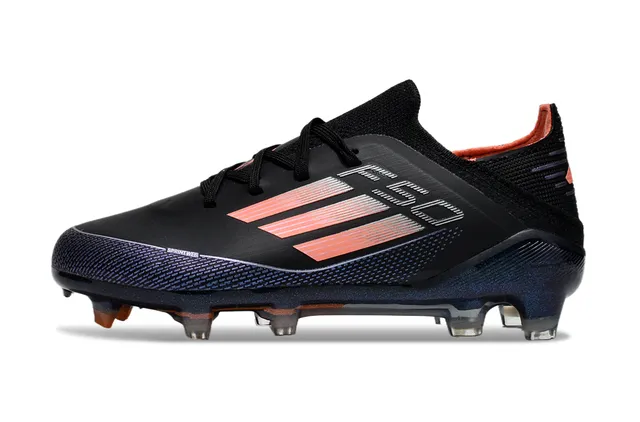 Adidas Black Orange Low-Cut Synthetic Upper Gradient Stripe Detailing Firm-Ground Soccer Shoes 4