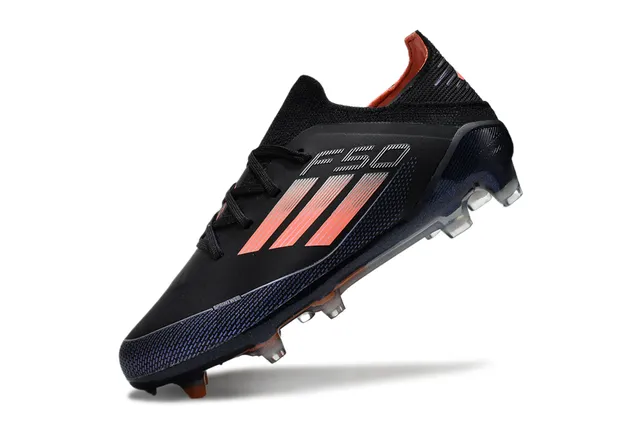 Adidas Black Orange Low-Cut Synthetic Upper Gradient Stripe Detailing Firm-Ground Soccer Shoes 8