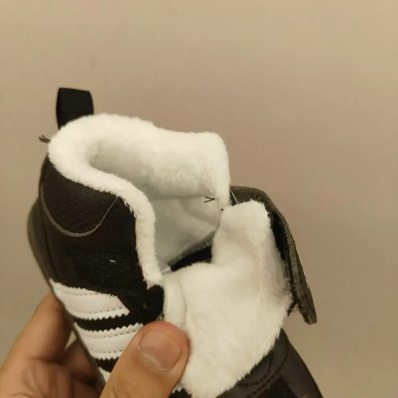 Adidas Black White High-Top Velcro Strap Lifestyle Sneakers 10
