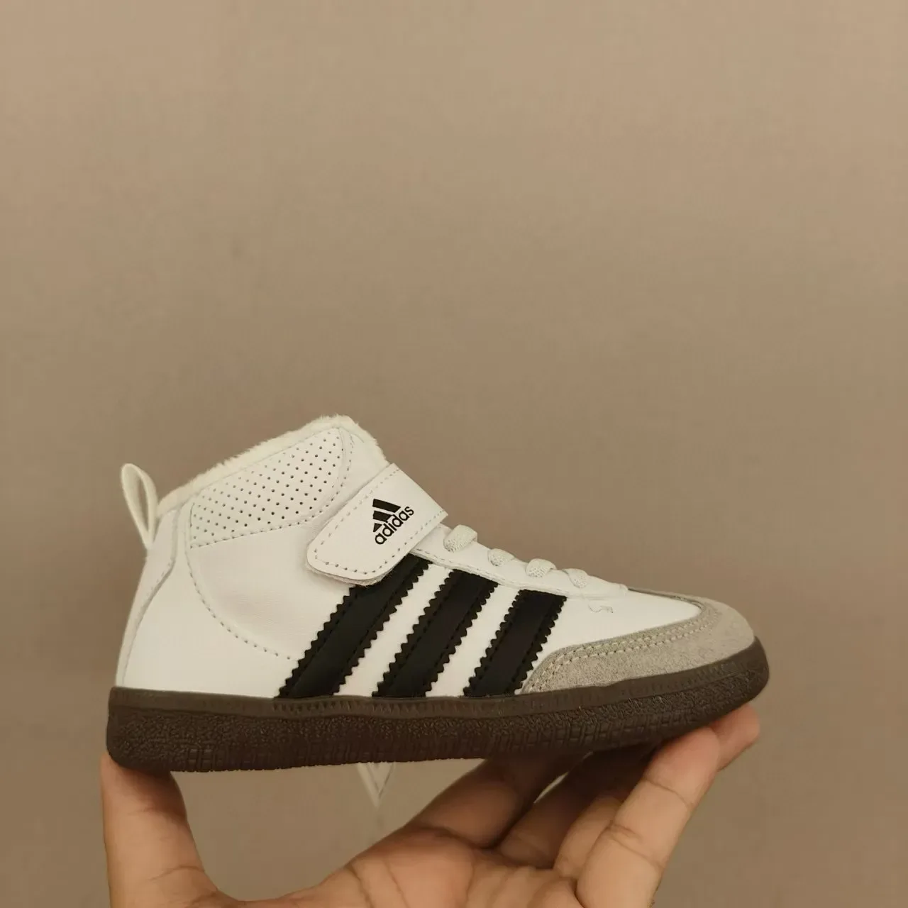 Adidas Black White High-Top Velcro Strap Lifestyle Sneakers 13
