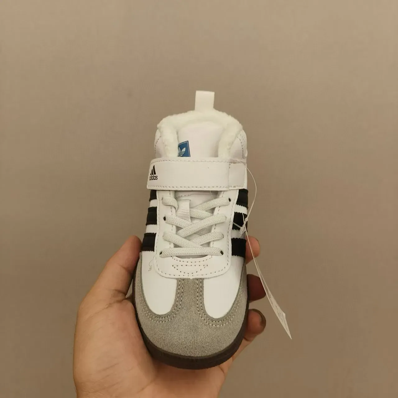 Adidas Black White High-Top Velcro Strap Lifestyle Sneakers 14