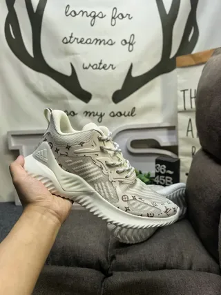 Adidas Tênis Lifestyle Marrom Dourado Monograma Malha Superior Sola Media Esculpida Em Camadas 5