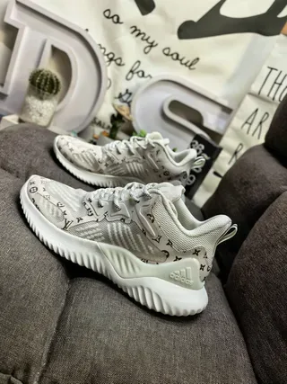 Adidas Tênis Lifestyle Marrom Dourado Monograma Malha Superior Sola Media Esculpida Em Camadas 7