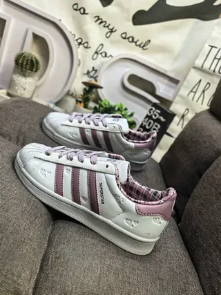 Adidas Tênis Lifestyle Marrom Verde Impressão de Leopardo Parte Superior Três Listras Off-White 7