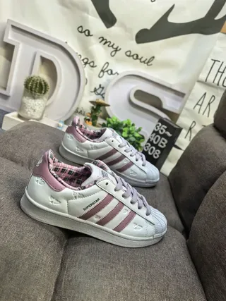 Adidas Tênis Lifestyle Marrom Verde Impressão de Leopardo Parte Superior Três Listras Off-White 9
