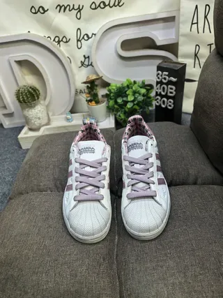 Adidas Tênis Lifestyle Marrom Verde Impressão de Leopardo Parte Superior Três Listras Off-White 10