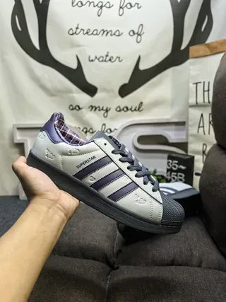 Adidas Tênis Lifestyle Marrom Verde Impressão de Leopardo Parte Superior Três Listras Off-White 15