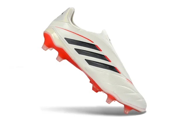 Adidas Copa Branco Vermelho Baixo Corte Superior Sintético Sola Translúcida Firm-Ground Sapatos de Futebol 2