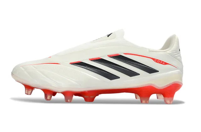 Adidas Copa Branco Vermelho Baixo Corte Superior Sintético Sola Translúcida Firm-Ground Sapatos de Futebol 7