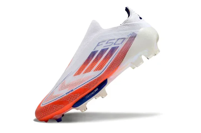 Adidas F50 Lightstrike Pro 白橙蓝 钉面足球鞋 3