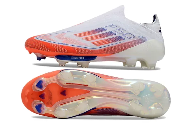 Adidas F50 Lightstrike Pro 白橙蓝 钉面足球鞋 6