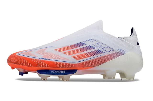 Adidas F50 Lightstrike Pro 白橙蓝 钉面足球鞋 7