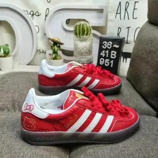 Adidas Gazelle أحمر وأبيض حذاء أسلوب حياة رياضي