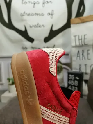 Adidas Gazelle Red Suede Lifestyle Sneakers 3