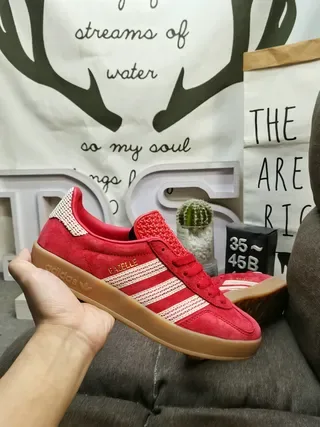 Adidas Gazelle Red Suede Lifestyle Sneakers 5