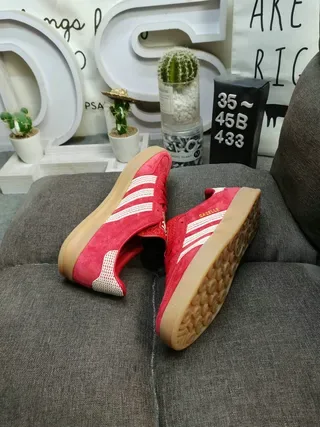 Adidas Gazelle Red Suede Lifestyle Sneakers 6
