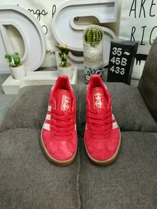 Adidas Gazelle Red Suede Lifestyle Sneakers 10