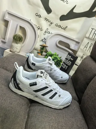 Adidas Gray Black Mesh Upper Three Stripes Running Shoes 19