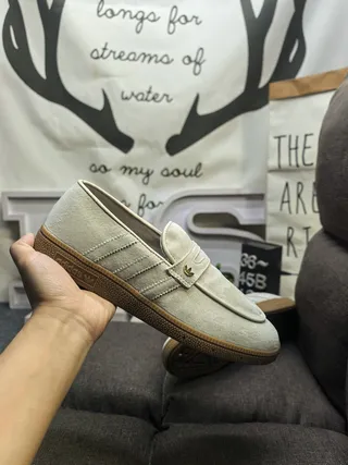 Adidas Gray Brown Suede Upper Padded Strap Loafer 15
