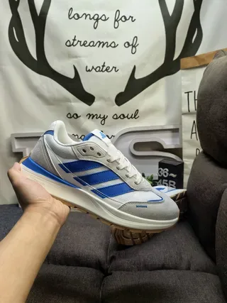 Adidas Gray White Low-Top Three-Stripe Side Panel Lifestyle Sneakers 5
