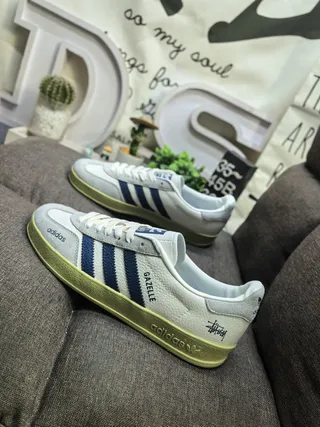 Adidas Verde Cinza Tênis Lifestyle de Ante e Couro Misturado de Baixo 7