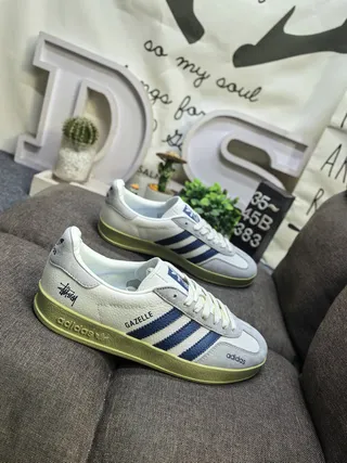 Adidas Verde Cinza Tênis Lifestyle de Ante e Couro Misturado de Baixo 9