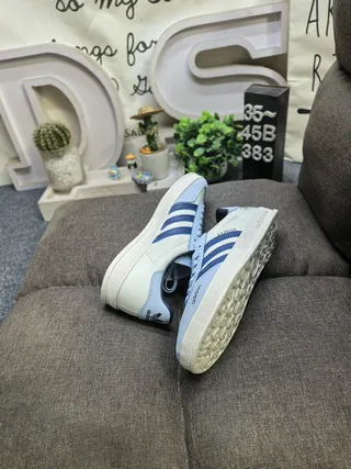 Adidas Verde Cinza Tênis Lifestyle de Ante e Couro Misturado de Baixo 16