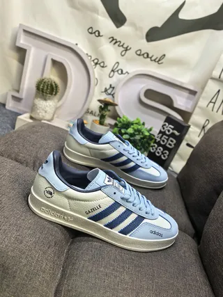 Adidas Verde Cinza Tênis Lifestyle de Ante e Couro Misturado de Baixo 19