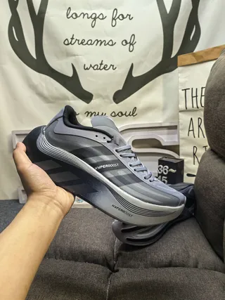 Adidas Hyperboost Gray and Black Running Shoes 5