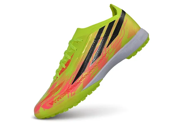 Adidas Hyperfast Jaune Néon Rose Gazon Chaussures de Football 3