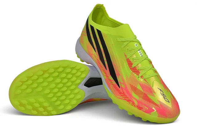 Adidas Hyperfast Jaune Néon Rose Gazon Chaussures de Football 4