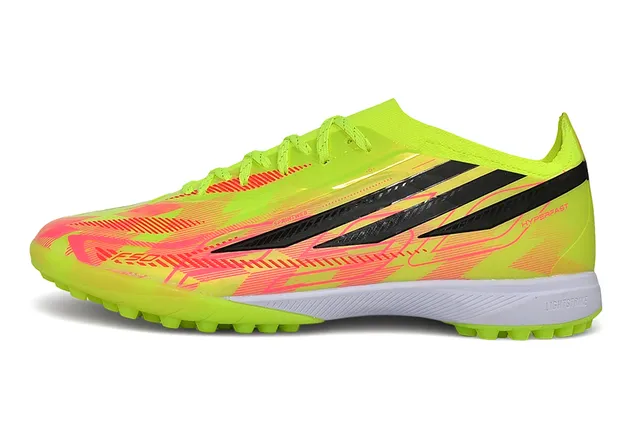 Adidas Hyperfast Jaune Néon Rose Gazon Chaussures de Football 8