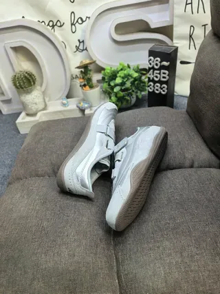 أديداس أحذية رياضية فضية معدنية Velcro Strap Low-Top نمط حياة 6
