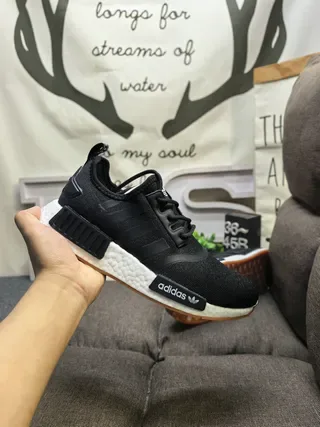 Adidas NMD R1 أبيض أحمر أزرق حذاء رياضي لايف ستايل 5